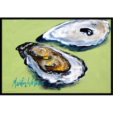 Carolines Treasures 18 x 27 in. Oysters Two Shells Indoor and Outdoor Doormat MW1102MAT